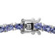 Tanzanite Bracelet (Size 6.5) in Rhodium Overlay Sterling Silver 5.85 Ct, Silver Wt. 8.00 Gms