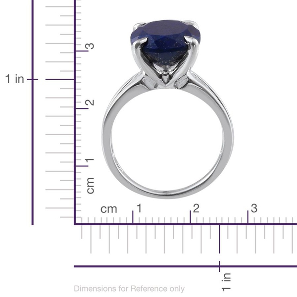 Lapis Lazuli (Ovl) Solitaire Ring in Sterling Silver 7.750 Ct.