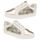 Lotus Siama White Floral Leather Lace-Up Trainers (Size 3)