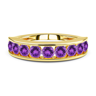 Amethyst Ring in 14K Gold Overlay Sterling Silver.0.93 Ct. 1.77 Gms