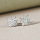 9K White Gold SGL Certified Natural Diamond (I3/G-H) Earrings (with Push Back) 0.47 Ct.