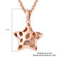 RACHEL GALLEY Shimmer Collection - Rose Gold Overlay Sterling Silver Pendant with Chain (Size 18 with 2 inch Extender), Silver Wt. 8.87 Gms
