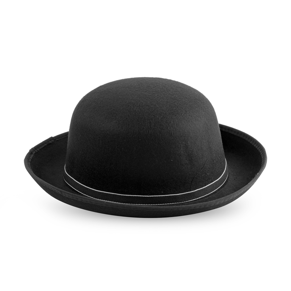Designer Inspired-Black Colour Flower Adorned Hat (Size 16 Cm)