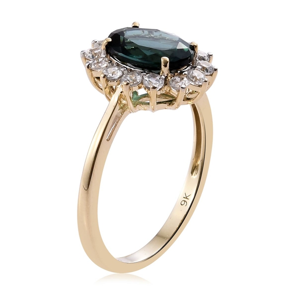 9K Yellow Gold AAA Natural Indian Ocean Apatite (Ovl 2.75 Ct), Natural Cambodian Zircon Ring 3.750 Ct.