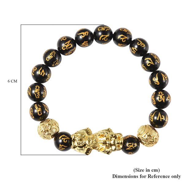 Feng Shui Black Obsidian Stretchable Bracelet (Size - 7.5)