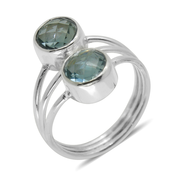 Royal Bali Collection Blue Topaz (Rnd) Ring in Sterling Silver 4.650 Ct.
