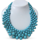 Turquoise Wood Beads and Cotton Cord Handmade Necklace (Size - 20 with 2 inch Extender)