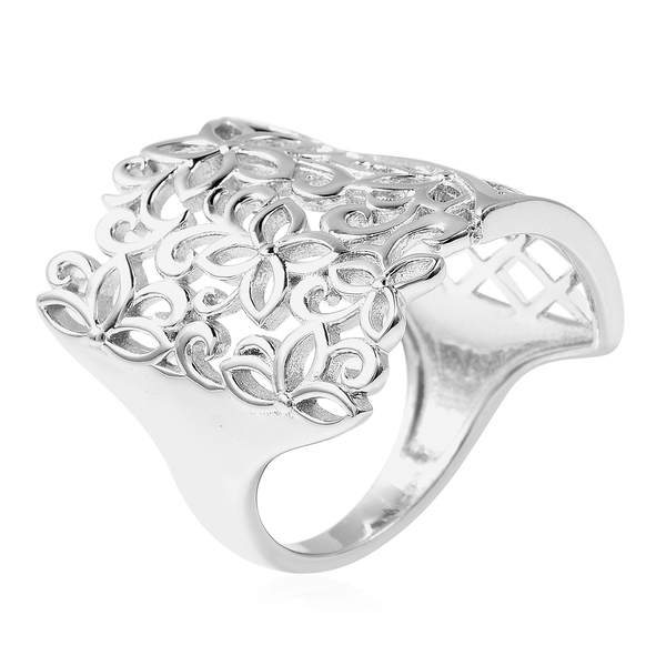 LucyQ - Splash Ring in Rhodium Overlay Sterling Silver
