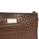 ASSOTS LONDON Susan Rectangle Croc Crossbody Bag with Adjustable Strap (Size 20x15x6cm) - Tan