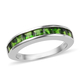 (Size K) RHAPSODY 1.35 Ct AAAA  Diopside Half Eternity Band Ring in 950 Platinum 5.70 Grams