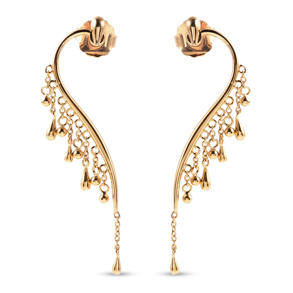 LucyQ Drip Collection - Yellow Gold Overlay Sterling Silver Earrings (with Push Back)