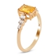 9K Yellow Gold AA Yellow Sapphire and Diamond Ring 1.36 Ct.