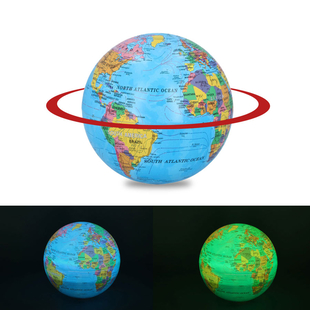 Decorative Revolving Globe with LED Light (Require 2xAA Battery - not included) (Size 13cm)