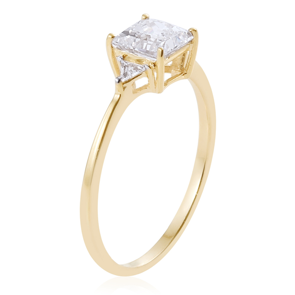 9K Y Gold (Princess Cut) Ring Made with Finest CZ