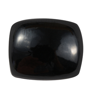 A Dyed Black Jade Cushion 12x10mm - 4.8 Ct