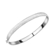 Hatton Garden Close Out- Italian Made- 9K White Gold Diamond Cut Bangle (Size 7) with Clasp, Gold Wt