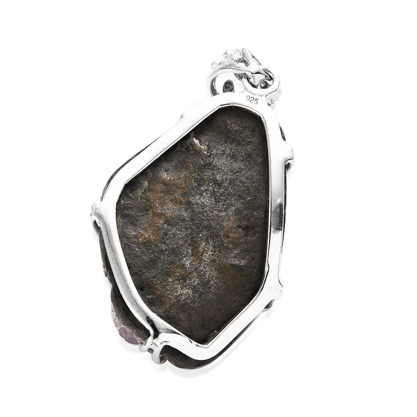 Amethyst Geode Pendant in Sterling Silver 75.00 Ct.