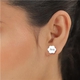 Personalised Engravable Flower Stud Earrings in Silver