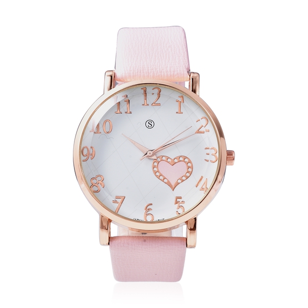 STRADA Japanese Movement Water Resistance Watch in Rose Tone - Light Pink