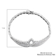 Lustro Stella Platinum Overlay Sterling Silver Crown Bracelet (Size-7.5) Made with Finest CZ 10.46 Ct, Silver wt. 19.81 Gms