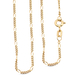 Hatton Garden Close Out Deal- 9K Yellow Gold Figaro Necklace (Size - 20) With Spring Ring Clasp, Gol