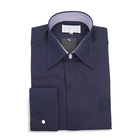 William Hunt - Saville Row Forward Point Collar Dark Blue Shirt (Size 17)