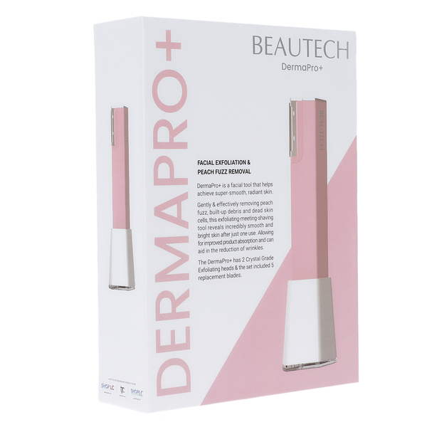BEAUTECH: 2 in 1 Dermaplaning and Microdermabrasion Device (Includes 2 Exfoliating Heads and 4 Hair Removal Heads)