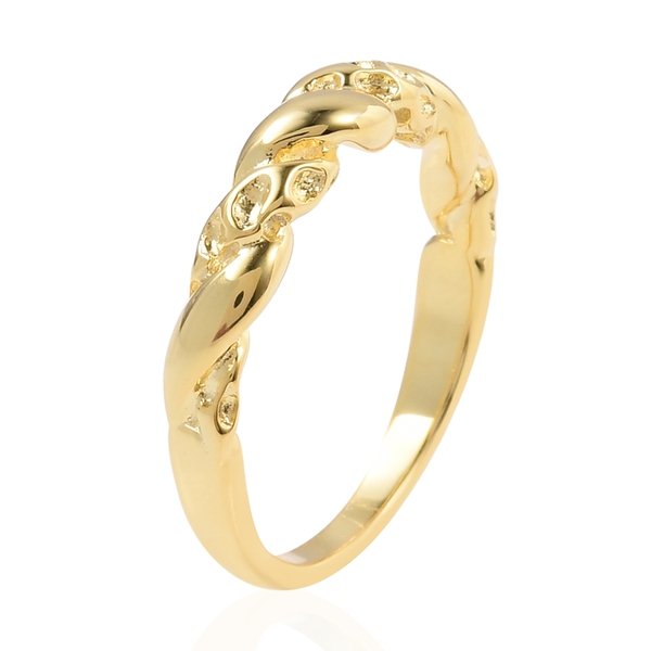 RACHEL GALLEY Yellow Gold Overlay Sterling Silver Twisted Ring