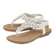 Lotus Daisy White Flat Toe-Post Sandals (Size 3)