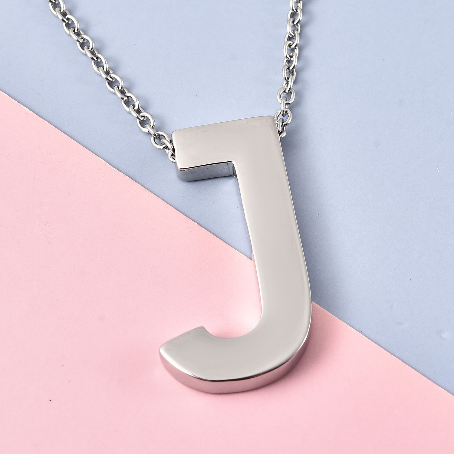J-INITIAL Pendant with 20-inch Chain 