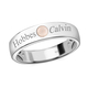 Personalised Engraved Birthstone Band Ring