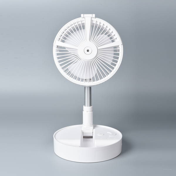 Portable & Adjustable Fan with Mist, Rechargeable Battery and Four Wind Speed Settings (Folded Size 