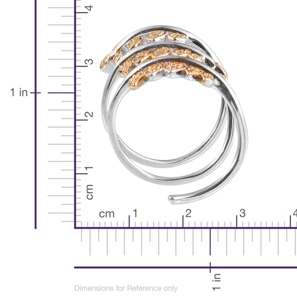 Yellow Diamond (Rnd) Spiral Ring in ION Plated Platinum Bond