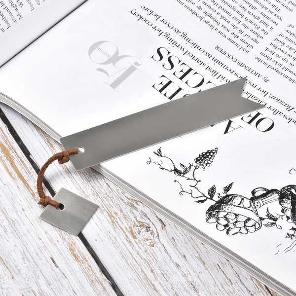 Personalized  Square Bookmark in Stainless Steel
