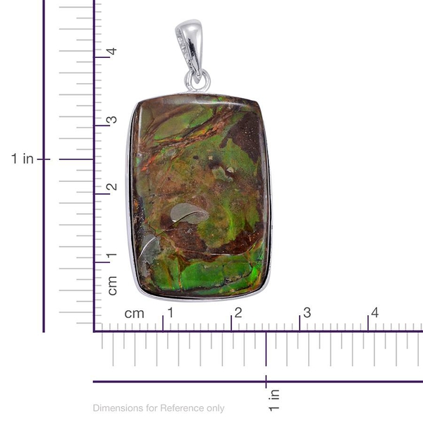 Tucson Collection Ammolite (Cush) Pendant in Sterling Silver 38.500 Ct.