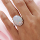 RHAPSODY 950 Platinum AAAA Ethiopian Welo Opal and Diamond (VS/E-F) Ring 11.10 Ct, Platinum Wt. 7.69 Gms