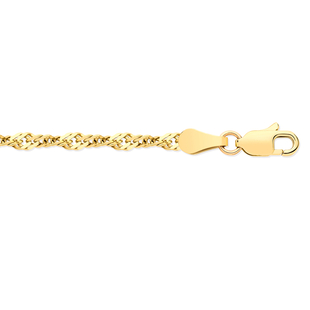 Hatton Garden Close Out - 9K Yellow Gold Singapore Necklace (Size - 20) With Spring Clasp, Gold Wt. 