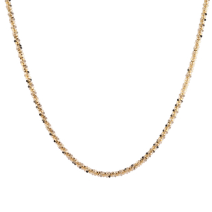 Yellow Gold Overlay Sterling Silver Rock Necklace (Size - 20) with Lobster Clasp, Silver Wt. 7.30 Gm