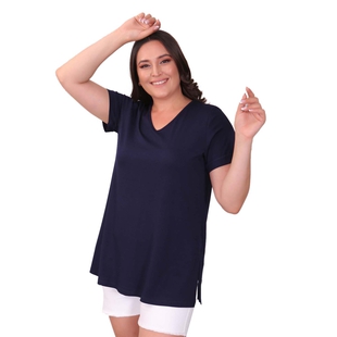 Tamsy Viscose Top (Size 75x1 cm) - Blue
