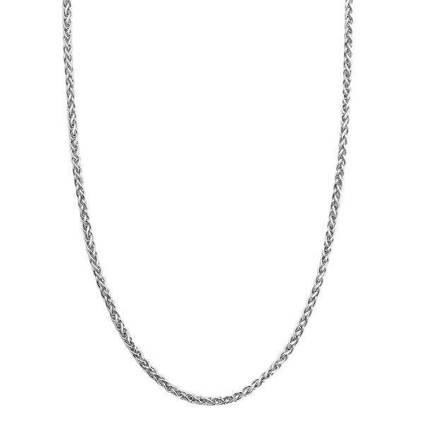 ILIANA 18K White Gold Braided Chain (Size - 20), Gold Wt. 2.70 Gms