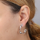 RACHEL GALLEY Warp Collection- Rhodium Overlay Sterling Silver Earrings (with Push Back), Silver Wt. 6.38 Gms