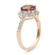 TJC Launch- 9K Yellow Gold AAA Red Sphalerite and Diamond Ring 2.15 Ct.