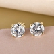 One Time Deal-9K Yellow Gold Moissanite Stud Earrings ( With Push Back) 2.00 Ct.