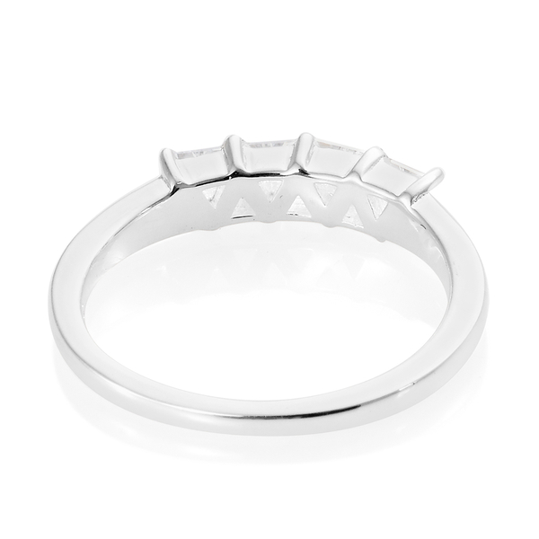 Lustro Stella - Sterling Silver (Tgl) Ring Made with Finest CZ