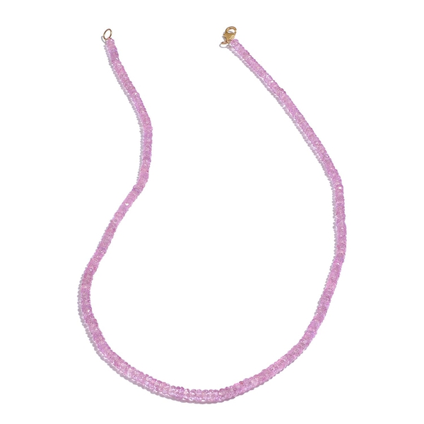 14K Y Gold Pink Sapphire (Rnd) Necklace (Size 18) 41.670 Ct.