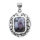 Royal Bali Collection -Dendritic Agate Cabochon Pendant in Sterling Silver 27.11 Ct, Silver Wt 17.03