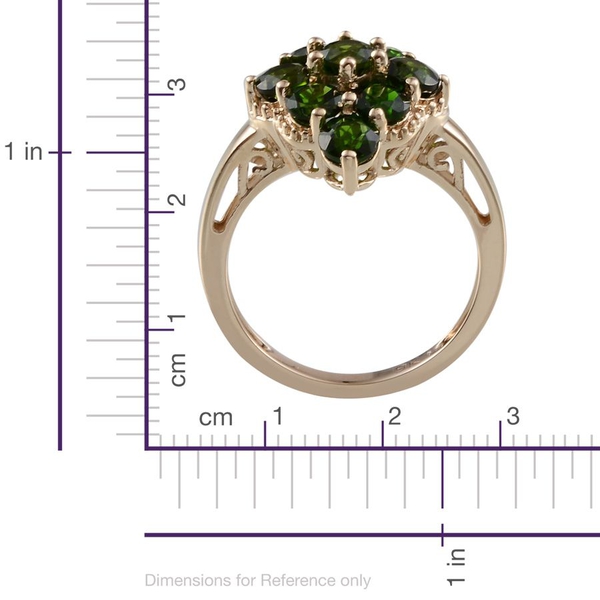 9K Y Gold AA Chrome Diopside (Rnd) Ring 3.000 Ct.