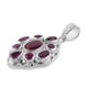 Royal Bali Collection - African Ruby (FF) Pendant in Sterling Silver 6.27 Ct, Silver Wt 7.25 Gms.