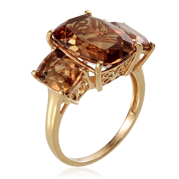 Alexite (Cush 6.25 Ct) 3 Stone Ring in 14K Gold Overlay Sterling Silver 9.000 Ct.