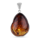 Baltic Amber Pendant in Sterling Silver, Silver Wt. 14.50 Gms